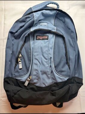 Jansport Light Blue and Black Backpack